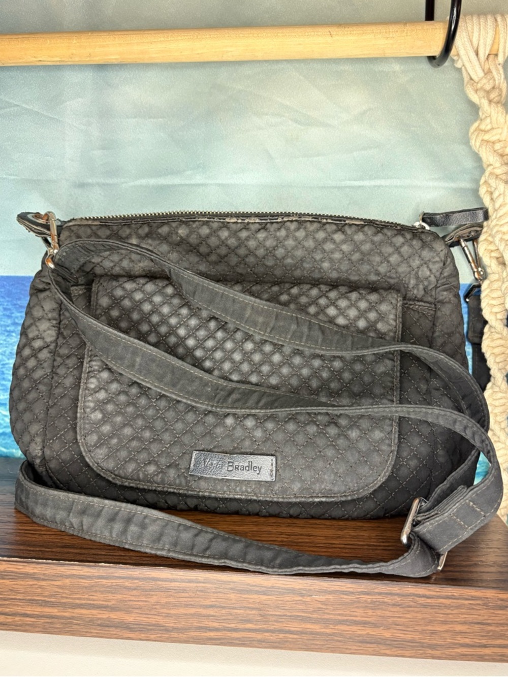 Vera Bradley Carson Shoulder Crossbody in Charcoal